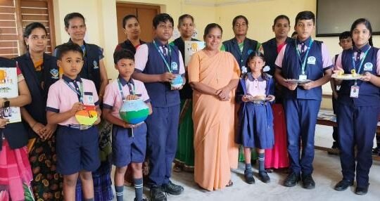 TALENT SHOW BY STD 4 TO 7 - POT PAINTING, VEGETABLES AND FRUIT CARVING