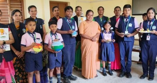 TALENT SHOW BY STD 4 TO 7 - POT PAINTING, VEGETABLES AND FRUIT CARVING