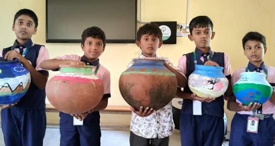 TALENT SHOW BY STD 4 TO 7 - POT PAINTING, VEGETABLES AND FRUIT CARVING